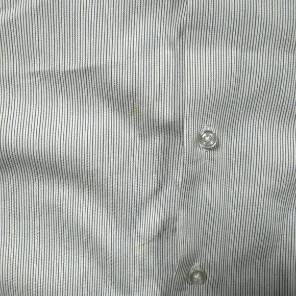 Big And Tall Rockabilly Western Wear Light Blue Striped Button Up - Picture 4 of 7